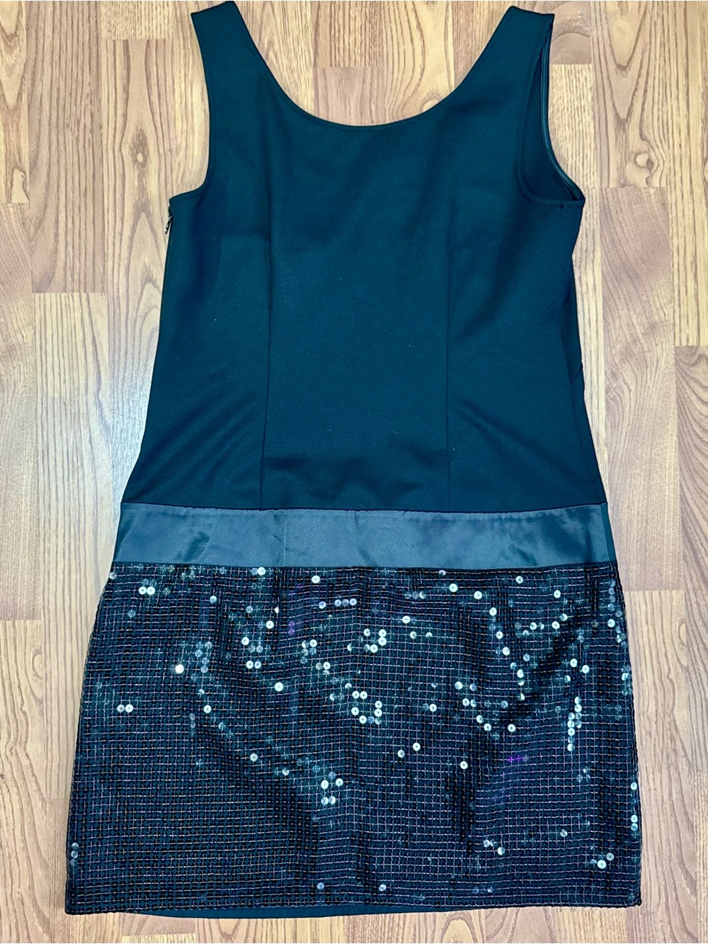 ❤️ Loft Size 4 Women’s Black Sequin Sleeveless Party Holiday Dress Short (B16)